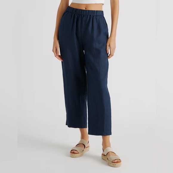 Quince Pants - Quince 100% European Linen Pants Deep Navy Blue